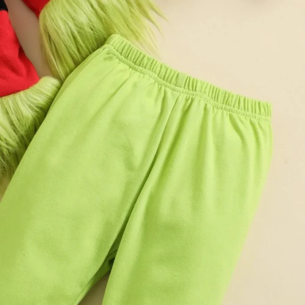 Kids Green & Red Grinch-Inspired Holiday Costume Set